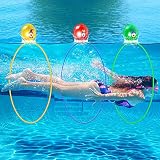 Pool Spielzeug Tauchringe für erwachsene und Kinder Set,Durchmesser 80cm Poolspielzeuge Tauchspielzeug Tauchtiere Tauchbogen Zum Durchtauchen Wasserspielzeug Tauch Spielzeuge Outdoor(3pcs)