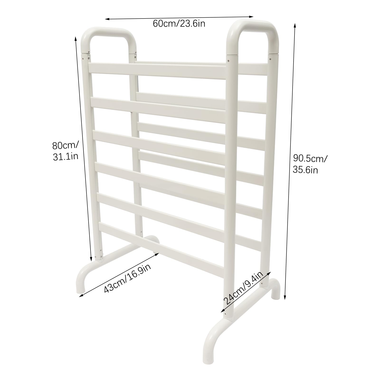 Badheizkörper, Heizkörper Bad, 45-60℃ Handtuchheizkörper, 180W Badheizkörper Handtuchhalter, Handtuchtrockner mit Digitalem Thermostat mit Timer und Heizstab, 60 * 43 * 90.5cm