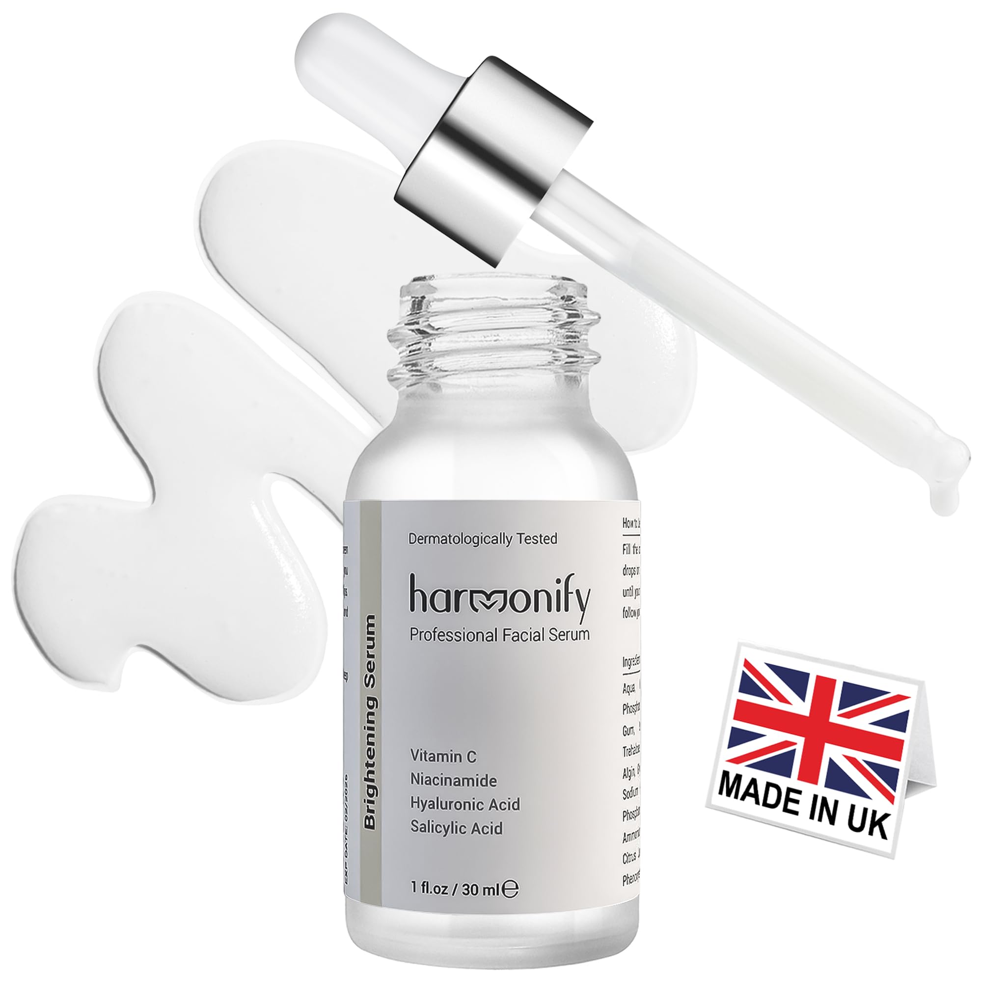 HARMONIFY Vitamin C Brightening Serum for Face Niacinamide with Salicylic Acid Serum for Face Hydrating Dark Spot Facial Serum & Plumb Skin