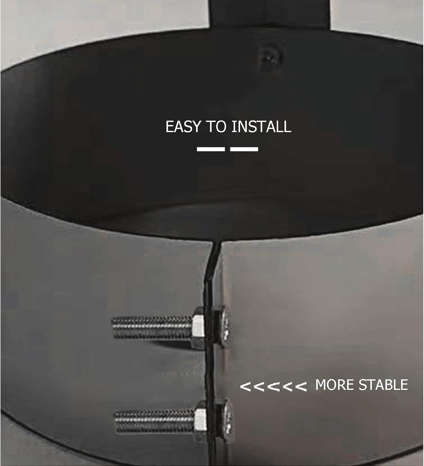 QWEASDF 304 Stainless Steel Fireplace Chimney Cover. Adjustable Chimney Flue Cover with Bolts Screws, for Outside Existing Clay Flue Tile,Chimney Caps,Chimney Cap,d26cm/10.24in