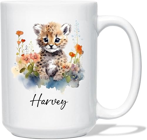 Miniatura 23 de Taza de café de lobo personalizada, taza de cerámica con nombre personalizado, tazas de animales, tazas de té de lobo personalizadas, regalos