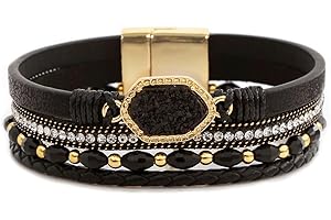 Azora Leather Cuff Bracelet: Wrap Your Style with Baroque Pearls and Gold