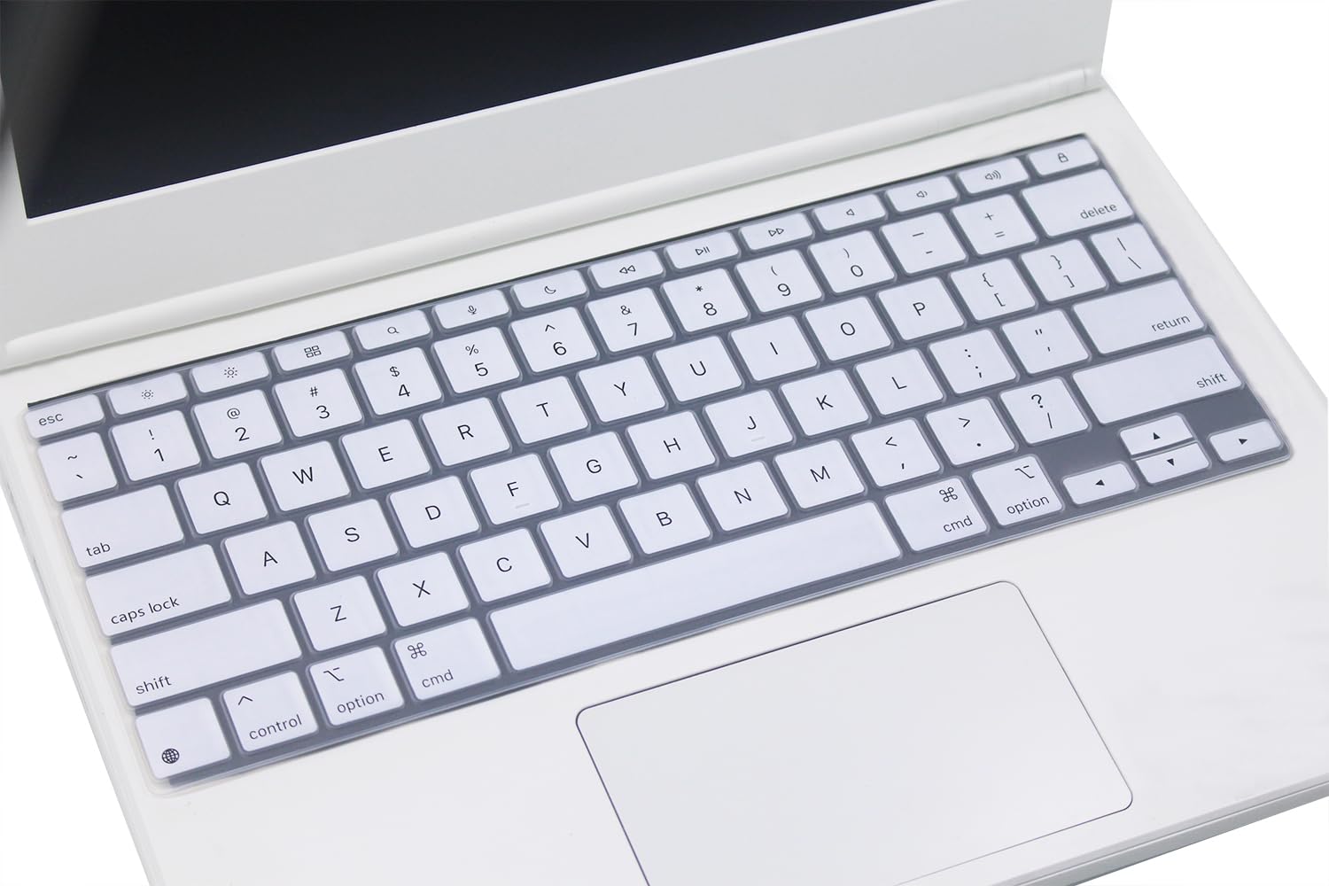 Silicone Keyboard Protective Skin Cover Compatible for 2024 iPad Pro 13 inch M4 Chip A2925 A2926 Magic Keyboard (White)