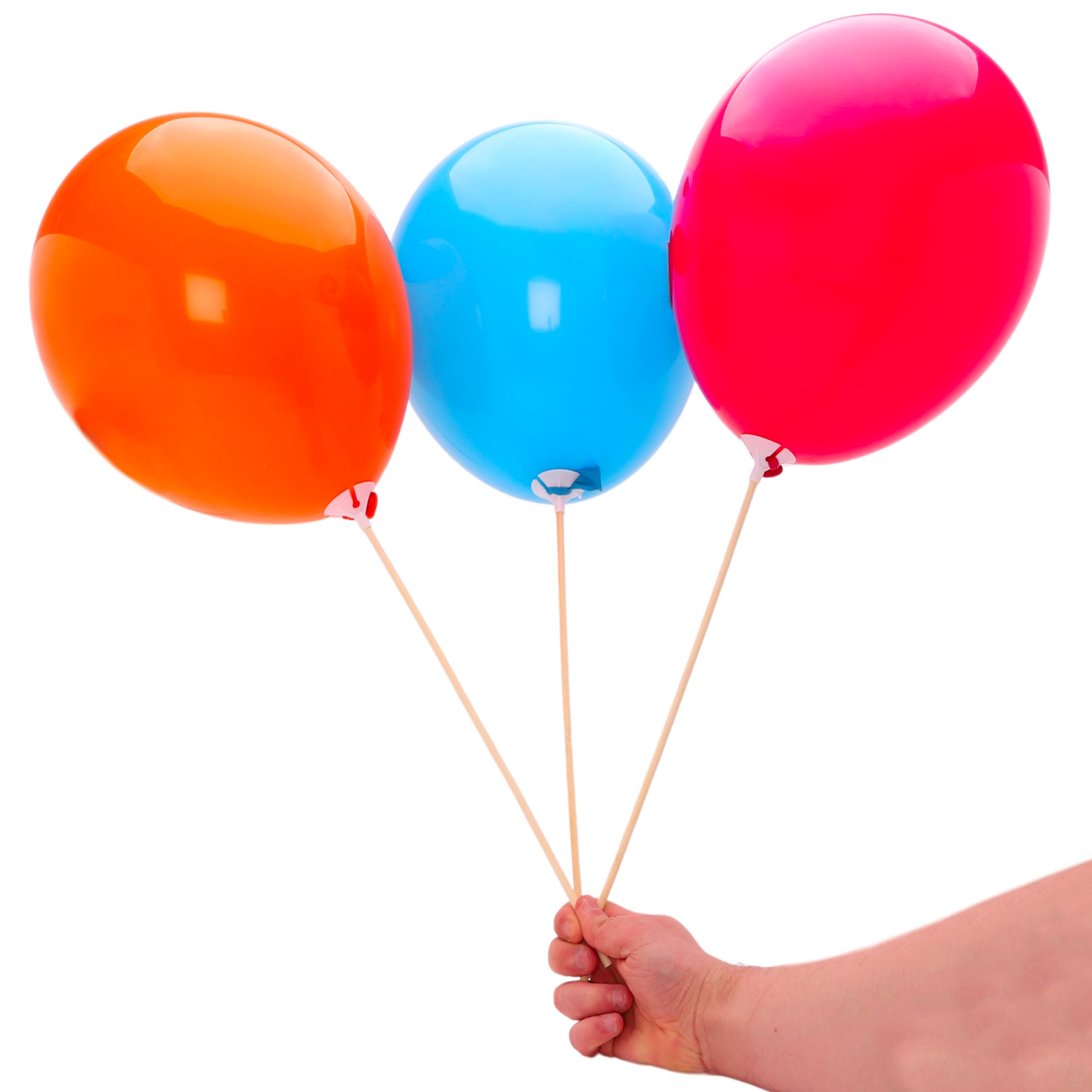 Toyland® Pack of 100-32cm (12.5") Bamboo Balloon Sticks & Cups - Eco-Friendly, Reusable & Recyclable - Celebration & Party Decoration - Image 2