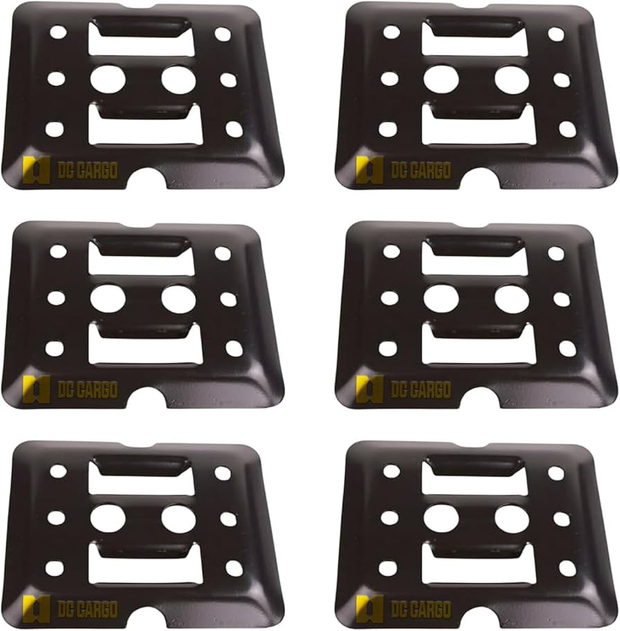 thumbnail image 2 of 6-Pack E Track Tie Down Anchors - Galvanized Steel Cargo Straps For Trailers 2 of 10