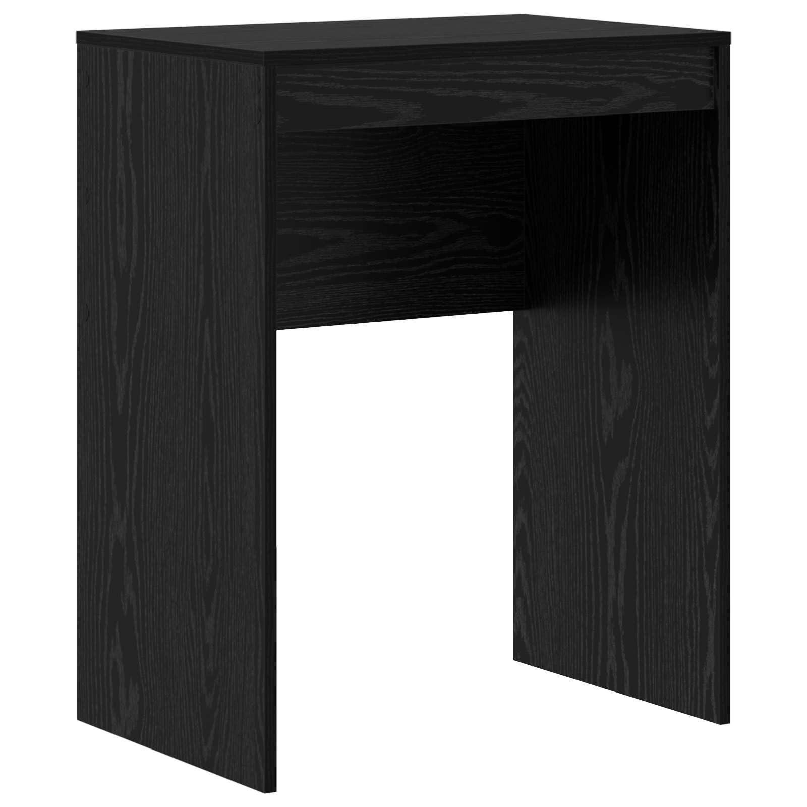Biurko z szufladami i regałem w kolorze czarnym o wyglądzie dębu, 2-częściowe, materiał drewnopochodny, 105,5 x 34 x 127 cm, do biura, komputera, komputera i akcesoriów