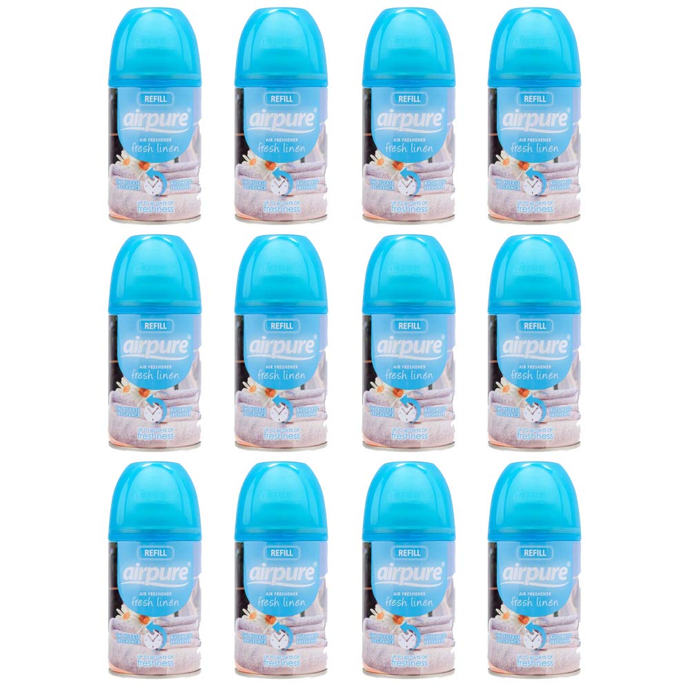 airpure 6 X FRESHMATIC AUTOMATIC SPRAY REFILLS 250ML FRESH LINEN AIRWICK COMPATIBLE โ image 1