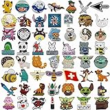 d758 Gute Qualität: Die Cartoon-Emaille-Stifte bestehen aus einer Metall-Zink-Legierung und einer emaillierten Beschichtung. Sie sind langlebig, leicht und einfach zu verwenden. Sie lassen sich nicht leicht brechen und sind langlebig. Die Farbe auf der Oberfläche verblasst nicht so leicht .