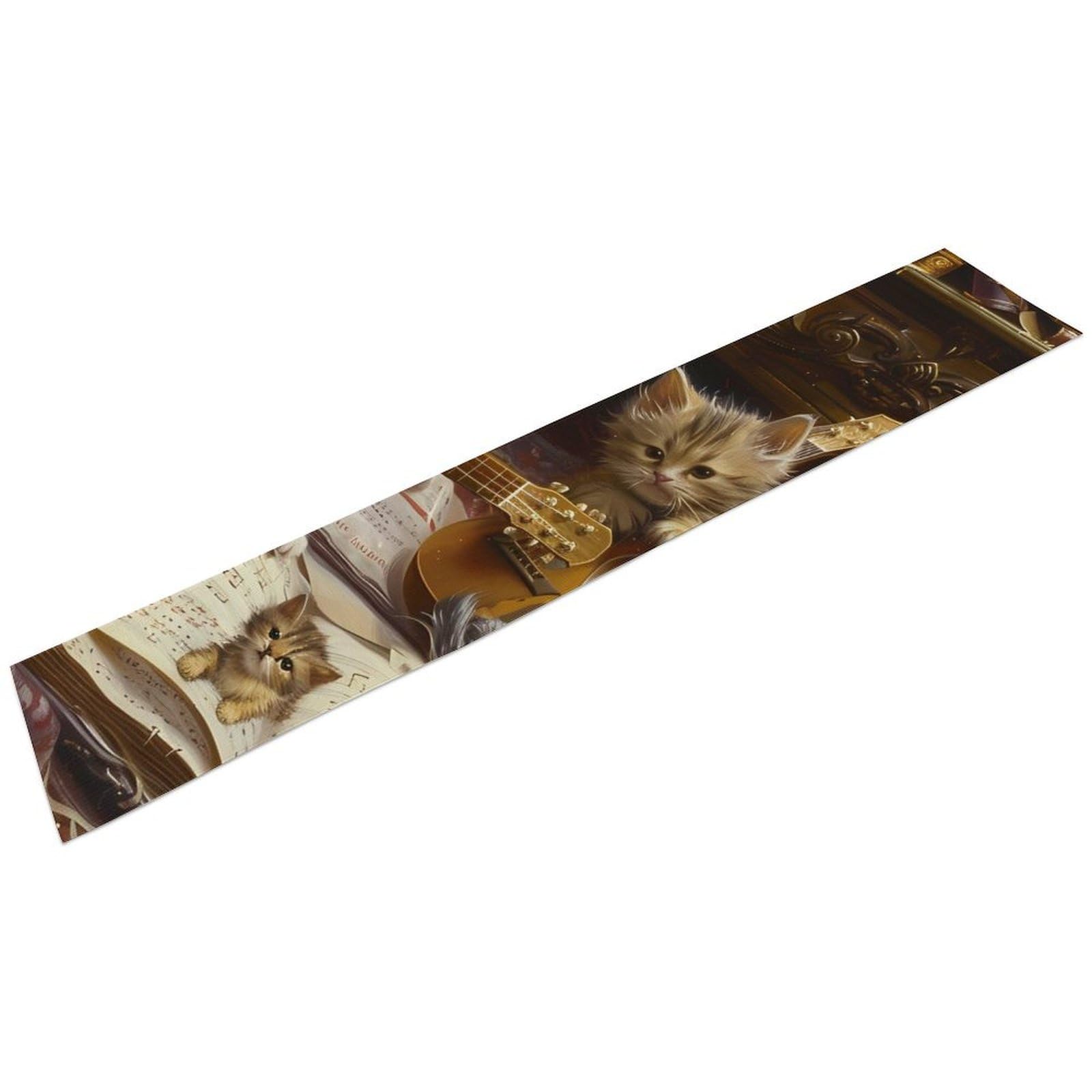 Vintage Cats The Musician Table Runners Farmhouse Table Cloth Durable Kitchen Dining Table Decoration for Home Party