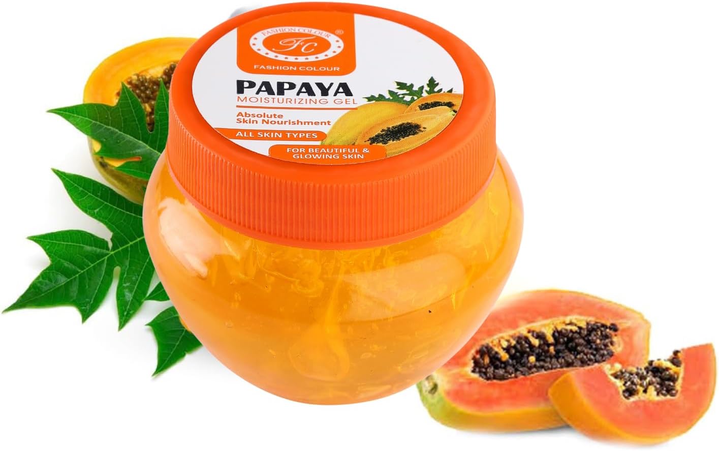 Papaya Gel for Face, Skin & Hair | With Papaya Extract & Vitamin C for Anti-Aging, Moisturizing, Skin Brightening, Acne Scars & Dark Circles | For All Skin Types - 100gm