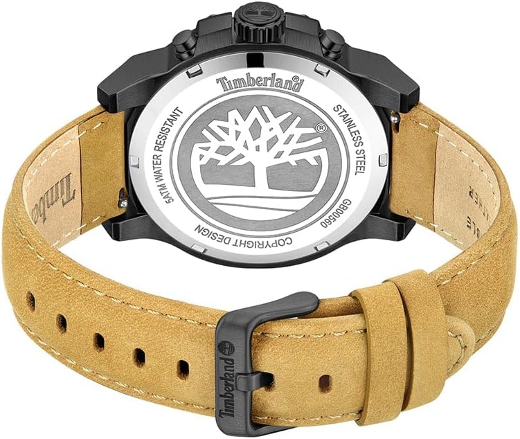 TIMBERLAND Men's Watch - Rugged Dial, Multifunction Movement, Leather Strap