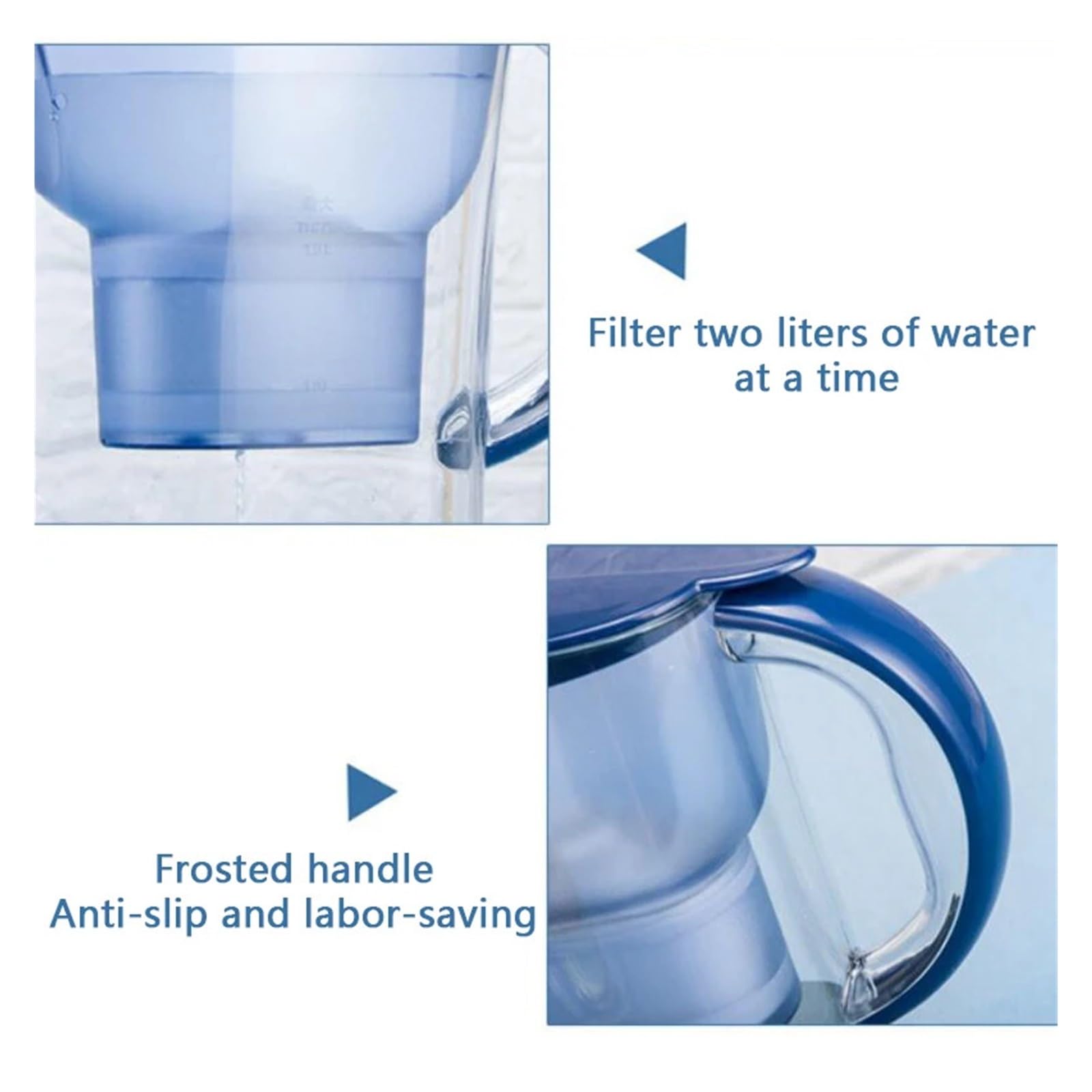 Jarra purificadora de agua 2,5 litros con filtro cuatro capas, ideal for oficina y hogar. Tipo universal
