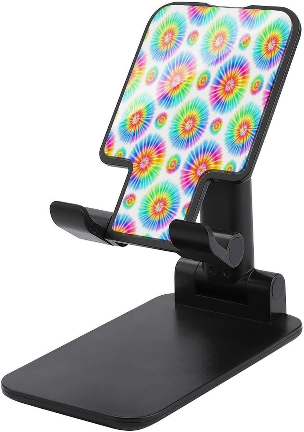 Portable Tie Dye Yellow Pink Phone Holder with Non Slip Base