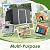 Patiomore Outdoor Vented Backyard Garden Storage Shed 6X8 Feet Tool House with Sliding Door Outdoor Lawn Steel Roof Sheds, Grey, Gray