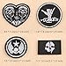 Daimay 16 PCS Iron on Patches Embroidered Appliques Black and White Embroidered Patch Stickers for Decorating Clothing, Backpack, Caps, Jeans, Shoes, Jacket, Handbag etc
