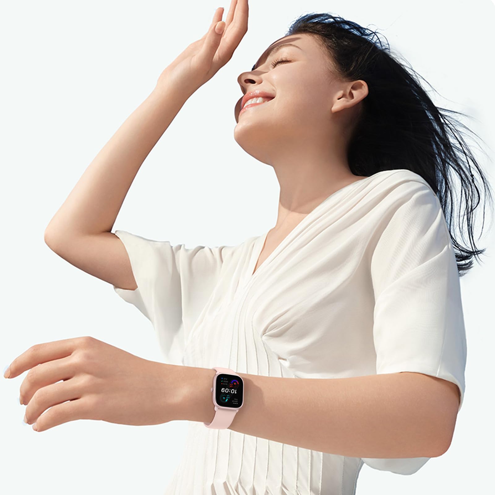 Higgs Silicone Cinturino Compatibile con Amazfit Bip 3/3pro/Bip U pro/Bip S/Bip S Lite/Bip Lite, 20mm Sportivo Cinturini per Amazfit GTS 2 Mini/GTS 3 42mm,Braccialetto per Amazfit GTS 4 mini Rosa