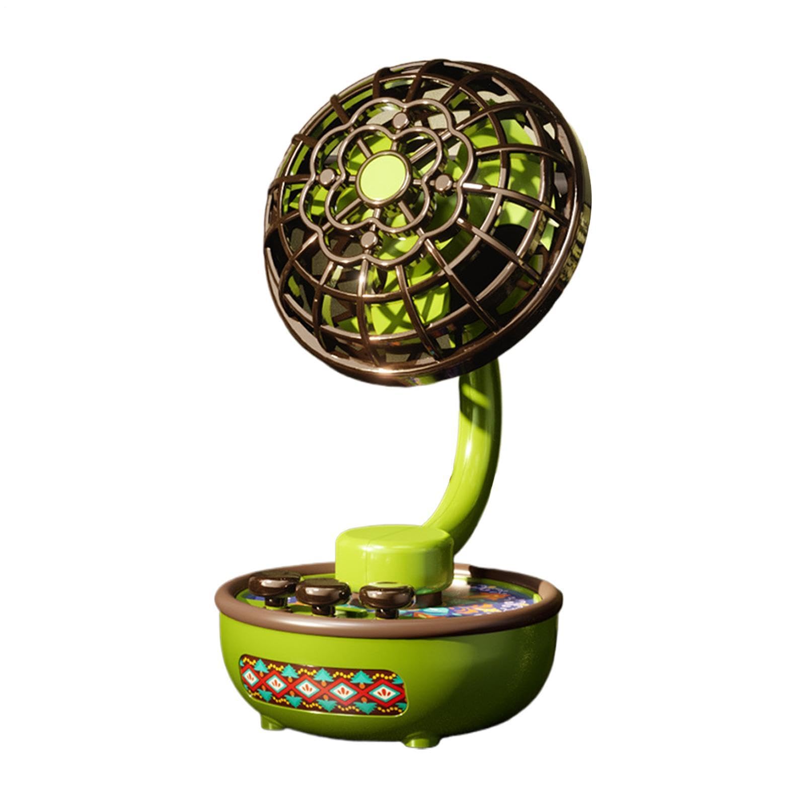 Petit ventilateur de bureau portable et ventilateur de chevet rétro à piles