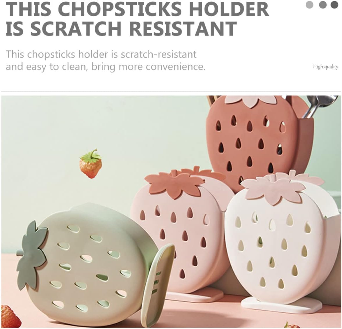 2-Piece Multi-Functional Standing Chopsticks Holder Set Draining Kitchen Organizer for Dining Table Adorable Household Accessory in Sturdy Plastic Random Color
