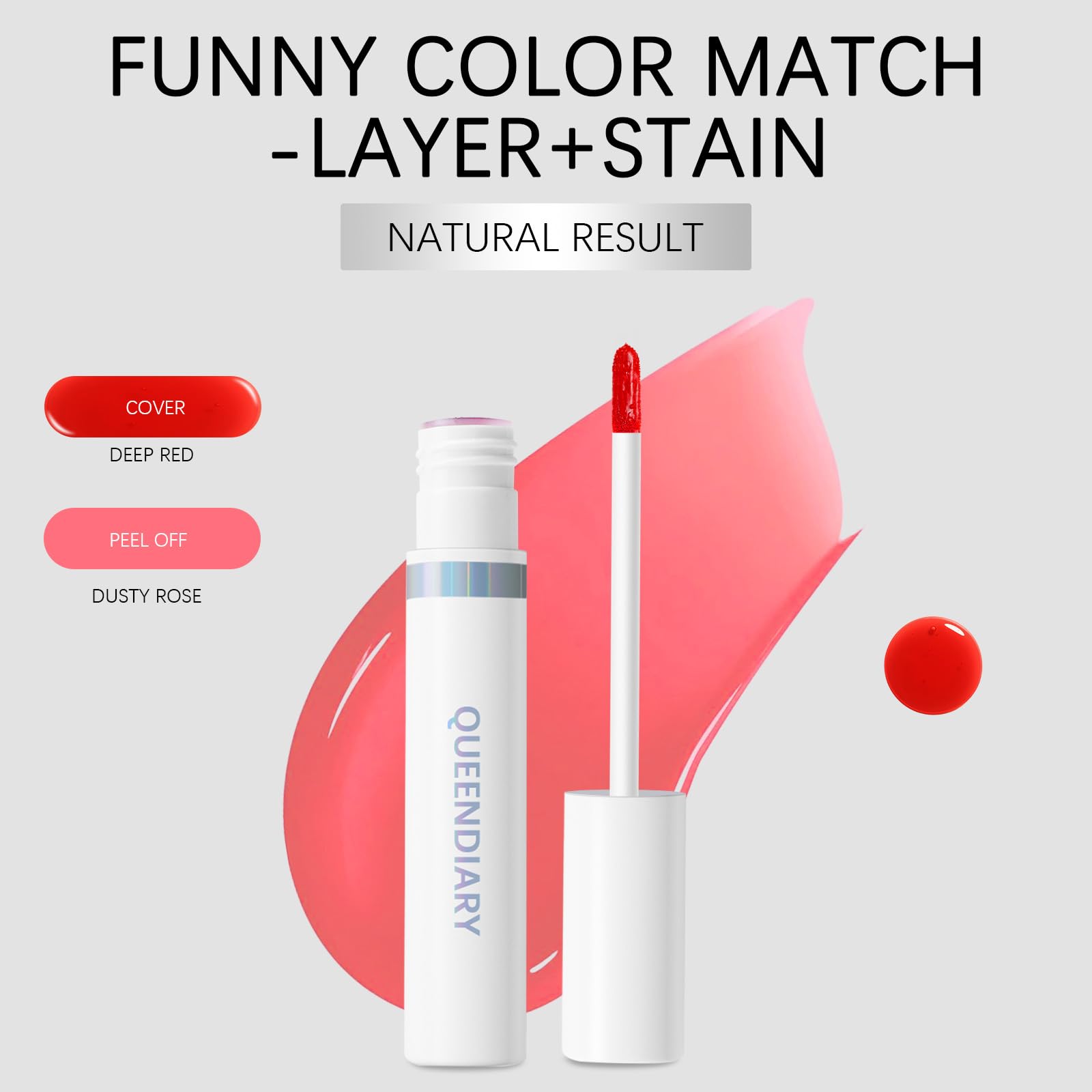 Amazon.com : QueenDairy lip stain peel off lip gloss all day long