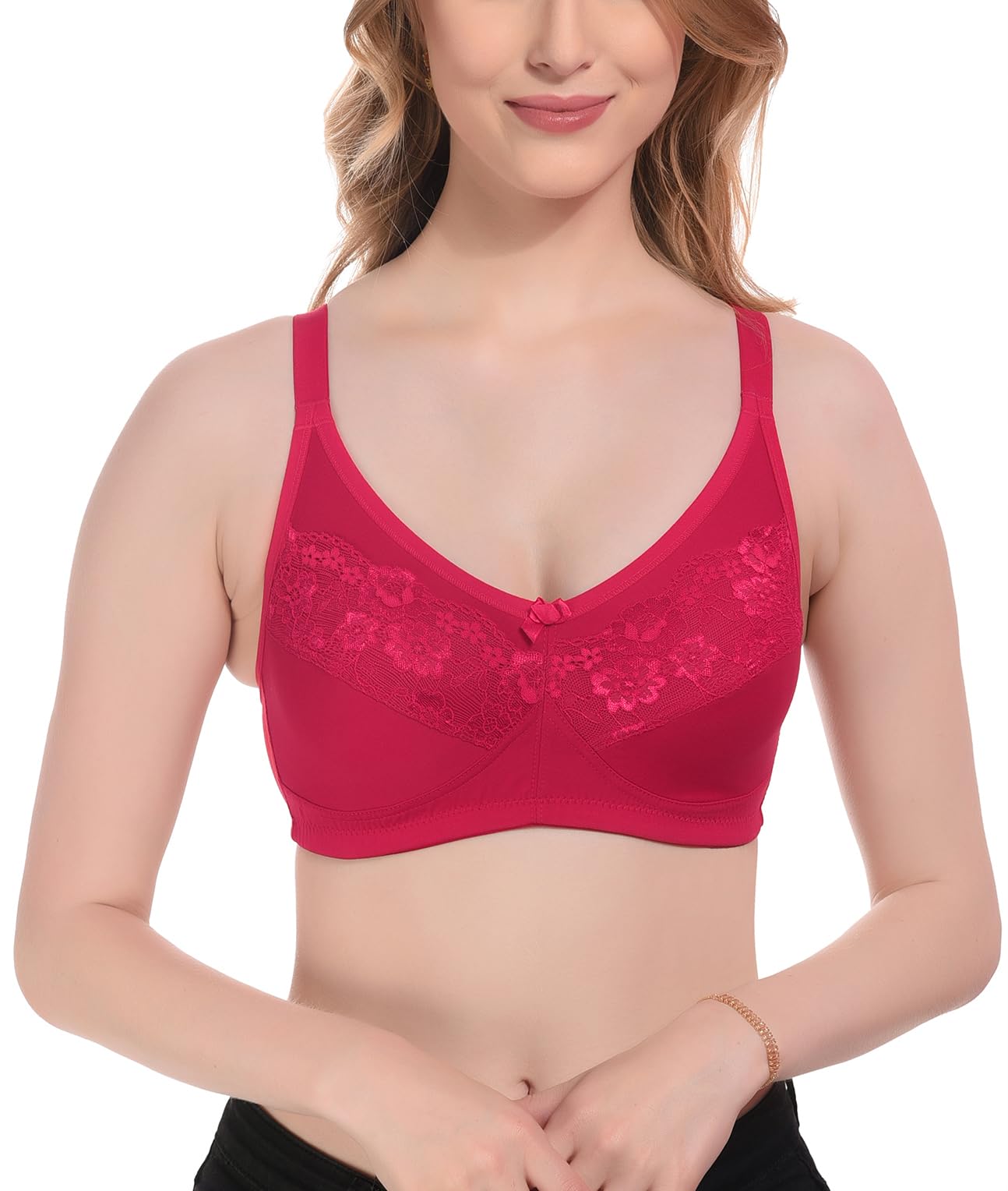 viral girl Cotton Hosiery Women's Bra | Non-Padded Wire-Free Design with Adjustable Straps | Full Coverage Comfortable Bra | Soft Stretchable Fabric for All Day Support-picture-29