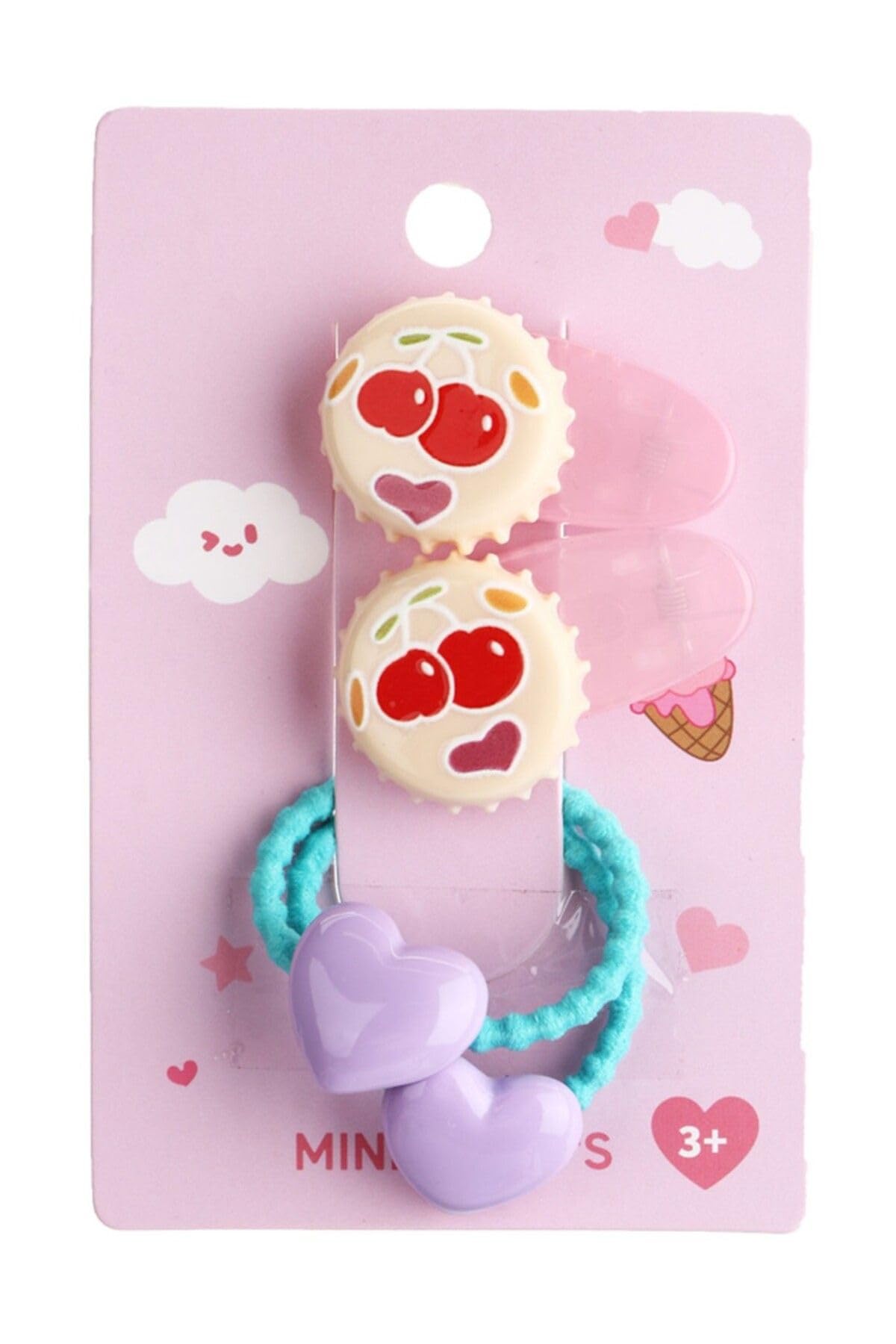 Miniso Eğlence Serisi Meyve Figürlü 4'Lü Saç Toka Seti - Taze Ve Renkli Stil