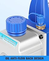Vista 3 de FAHKNS 110V 3.5 CFM Bomba de vacío Rotary Vane 1/4HP para A/C HVAC Auto reparación R410a R134 con botella de aceite