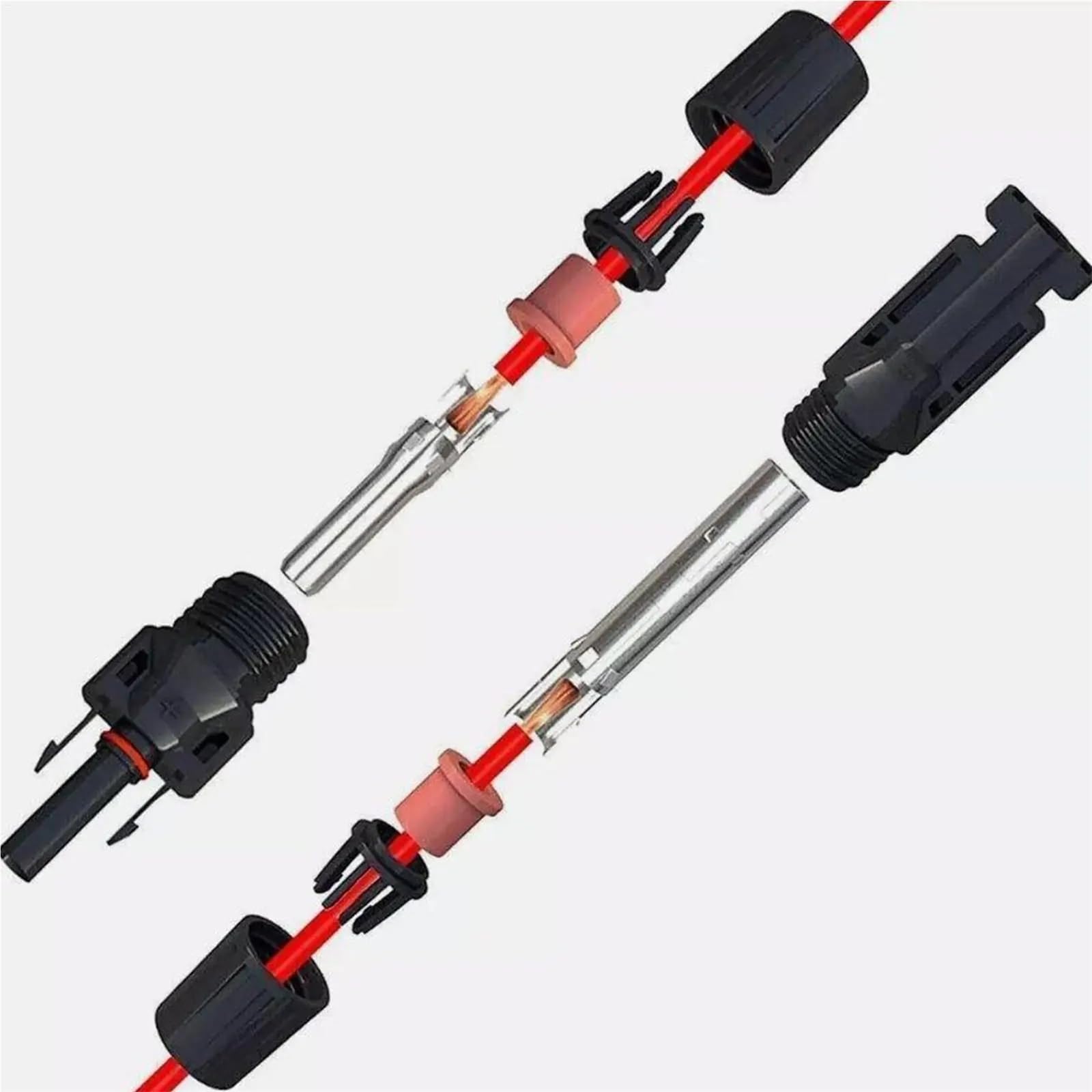 10 pares de conectores solares fotovoltaicos MC4 de eficiencia, impermeables, macho y hembra, conector de cable para cable solar para el hogar y exteriores