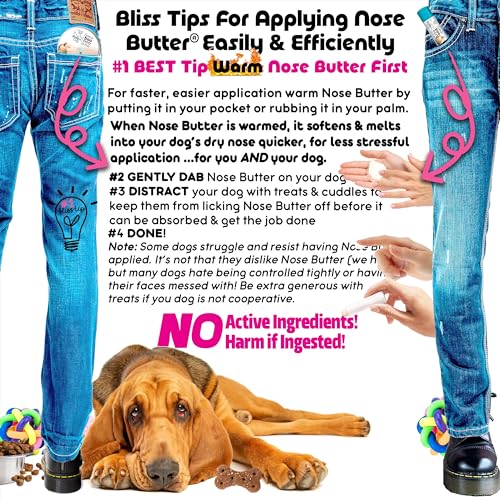 Image of The Blissful Dog Fawn Boxer Nose Butter for Dry, Cracked Skin, Lick-Safe Dog Nose Balm with Moisturizing Shea Butter, Almond, Olive, and Essential Oils, Pet Supplies, Uncented, 1 oz.