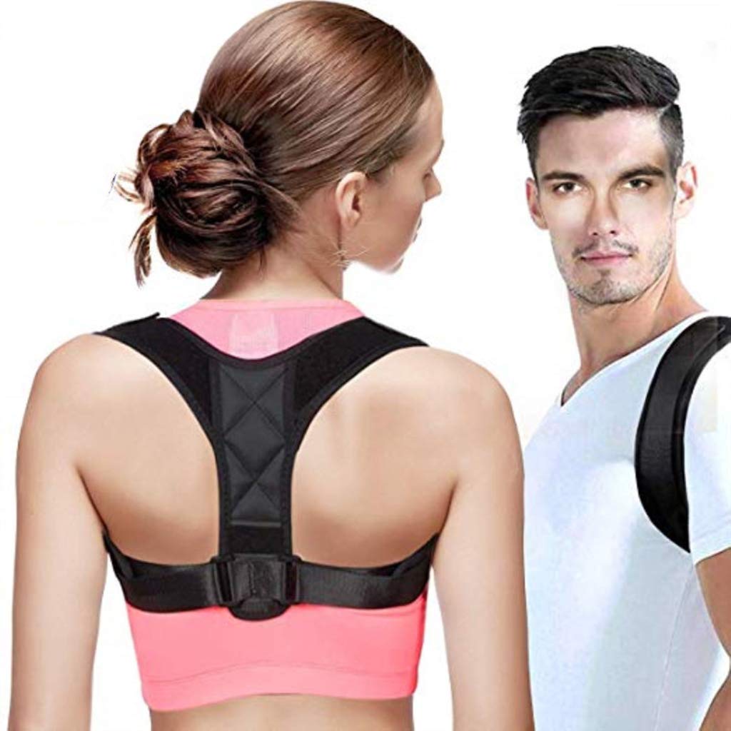 GEOOGPosture Corrector Support Brace Adjustable Straight Strap for Men And Women Back, Shoulder, And Neck Pain Relief