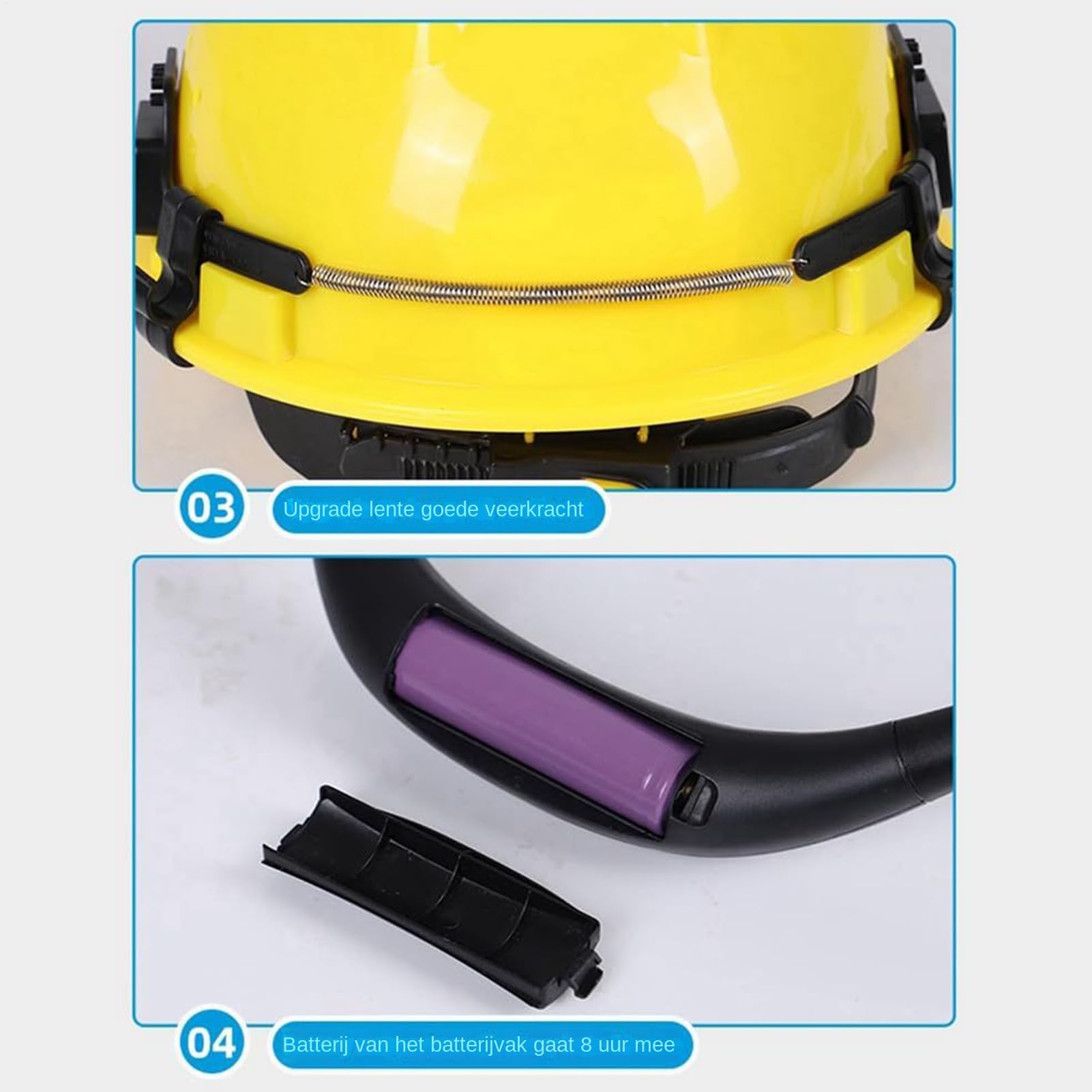 Ventilador De Casco De Seguridad: Equipo De Refrigeración ABS, Dispositivo De Casco De Seguridad Ajustable De 3 Velocidades, Accesorio De Luz LED | Ventiladores Portátiles De Construcción Para El