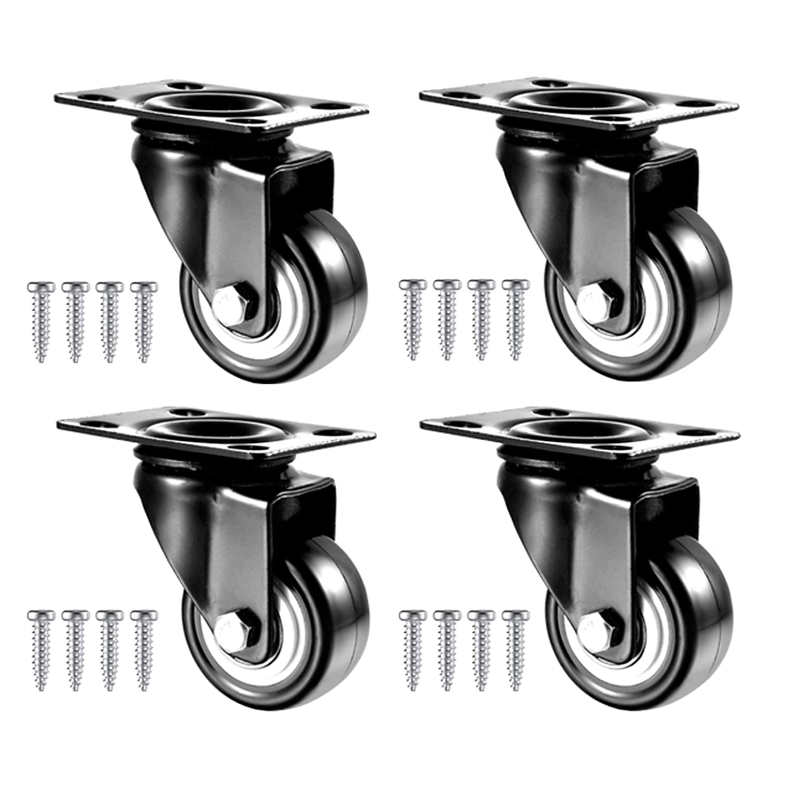 Zguouzantye One Color Set Of 4 Swivel Caster Wheels For Trolley Furniture