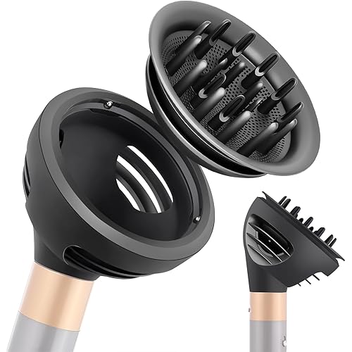 Wave Curl Diffuser for Dyson Airwrap, Dual Airflow Dome and Diffuse Modes, Hair Diffuser Attachment for Styling, Adding Volume and Drying Hair