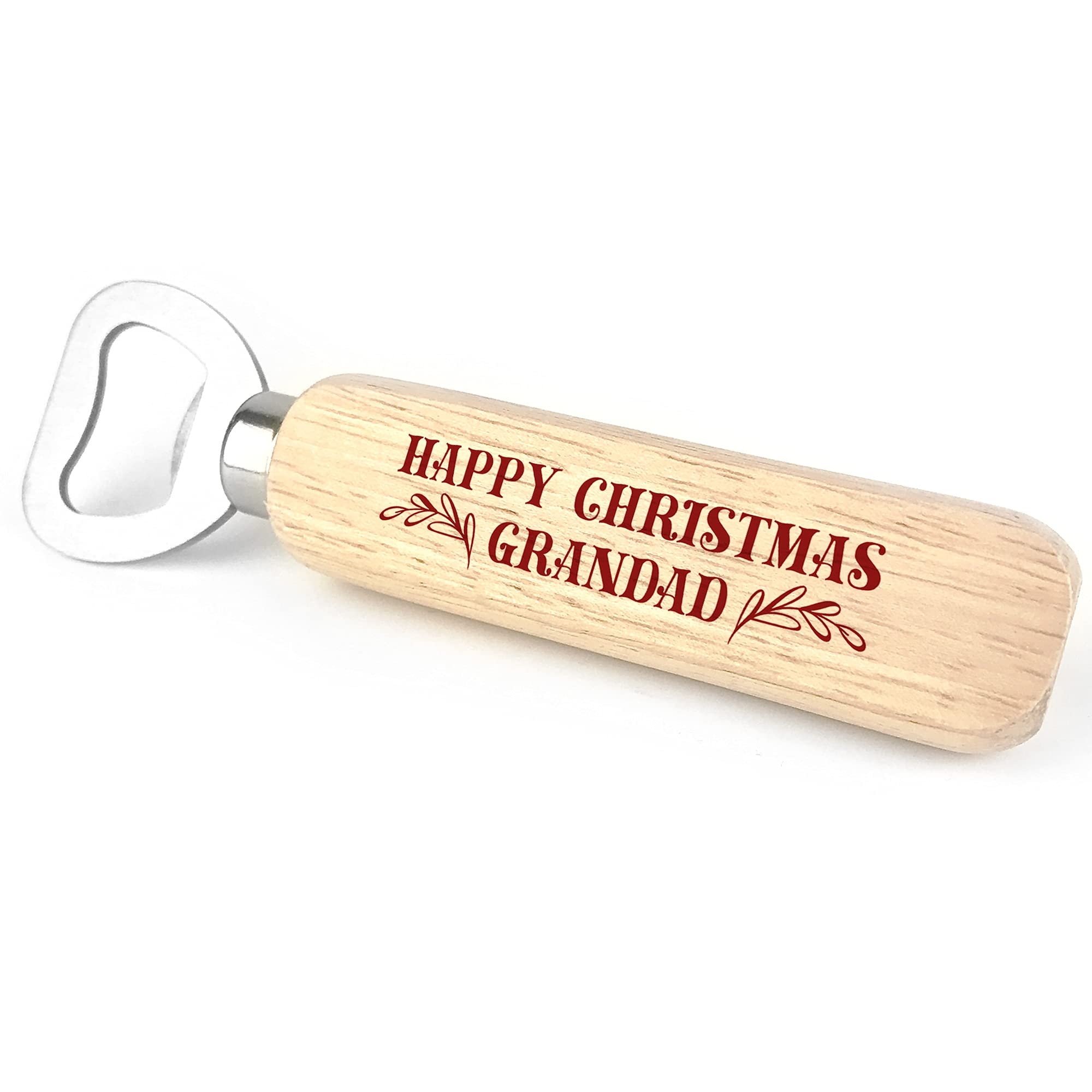 Happy Christmas Grandad Wood Bottle Opener Christmas from Grandchildren