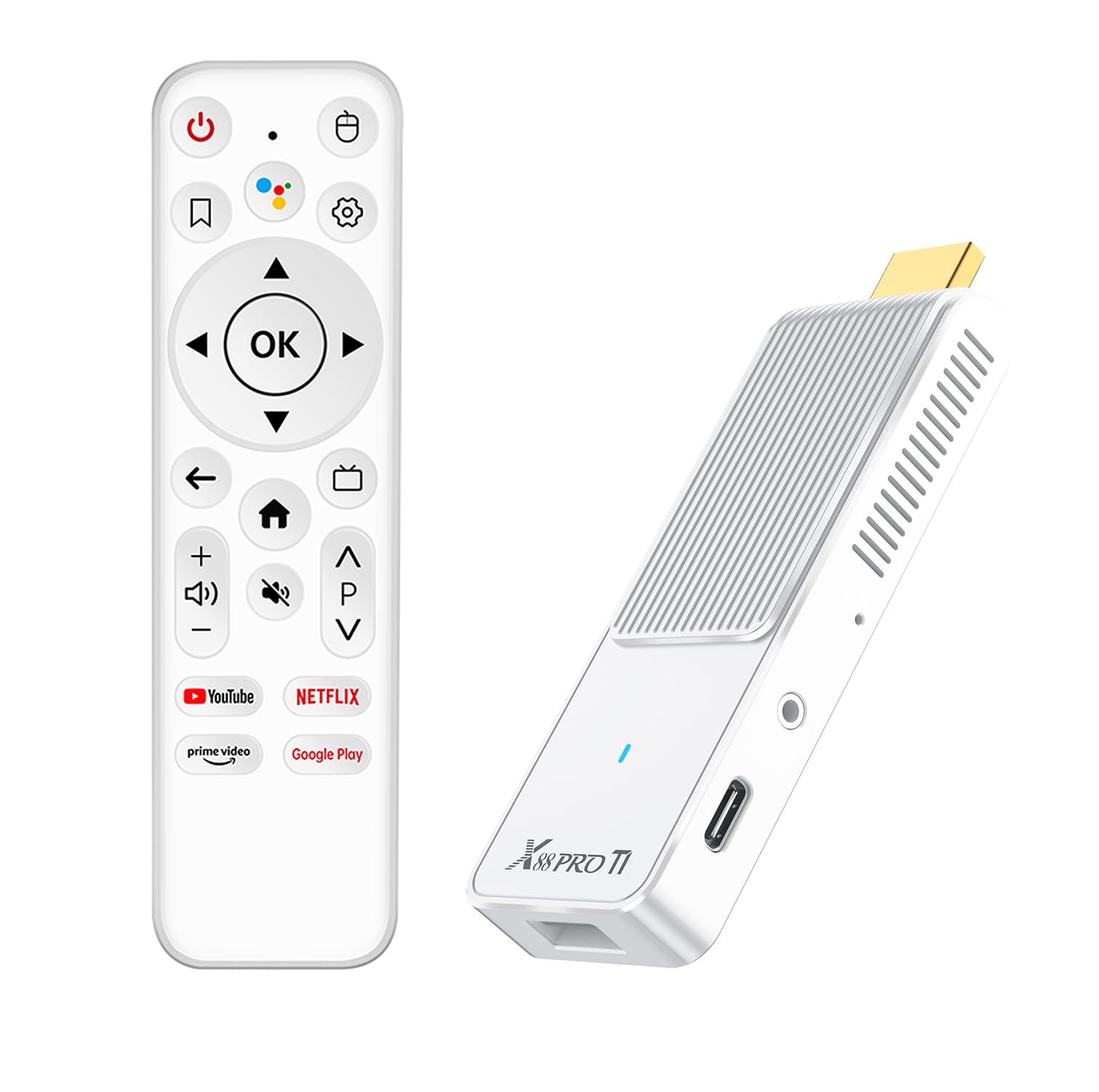 GREVA Android TV Stick 4K Ultra HD - Appareil de Streaming, 2026 Dernier Android 14.0 TV Stick Box 2 Go 16 Go HDR/AV1/2,4G/5G WiFi/BT 5.0, Lecteur Multimédia en Streaming Intelligent avec Télécommande