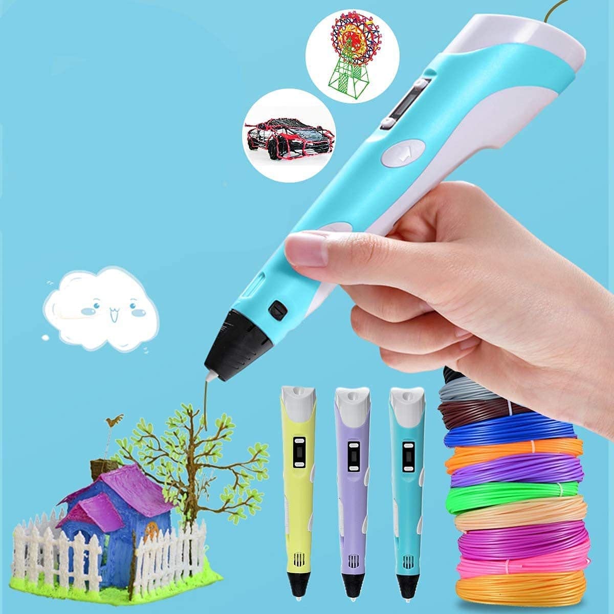 Rechargeable 3D Pen for Kids | Educational DIY Model-Making Pen with Filaments-image-47