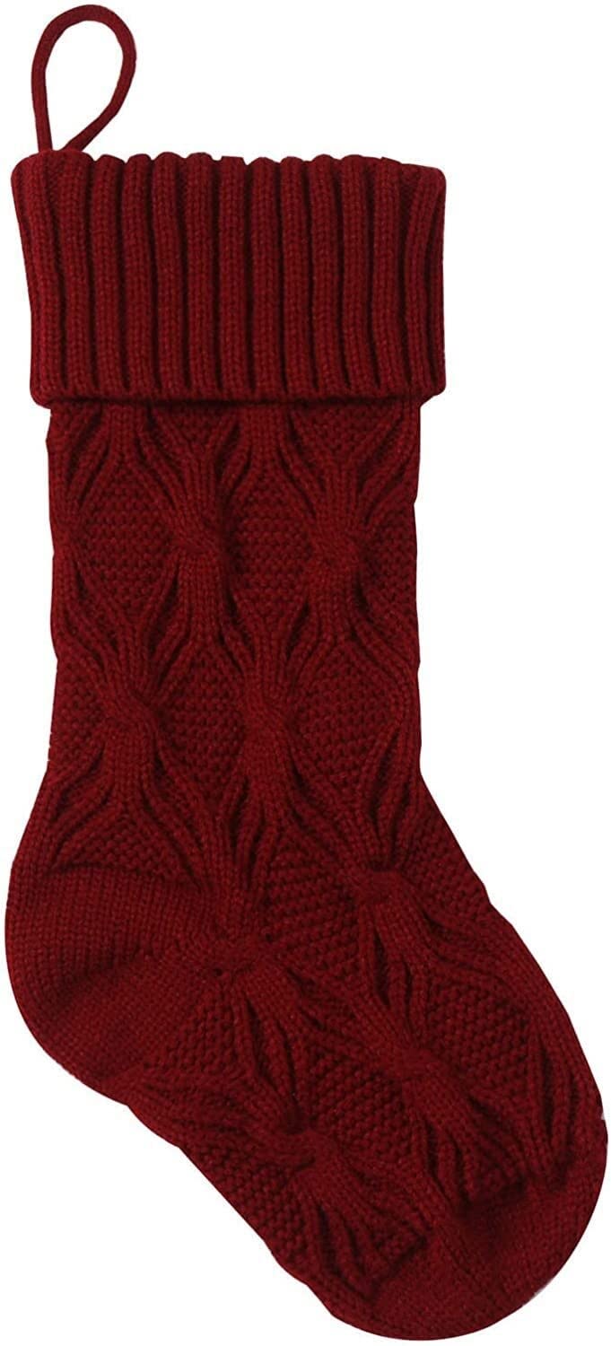 Calza di Natale, Calzini da Prigioniero Confezione da 4 Calzini Calze di Natale Decorazione Personalizzata da 18 Pollici Sacco Regalo Calzini da Lavoro a Maglia Calzini da Prigioniero