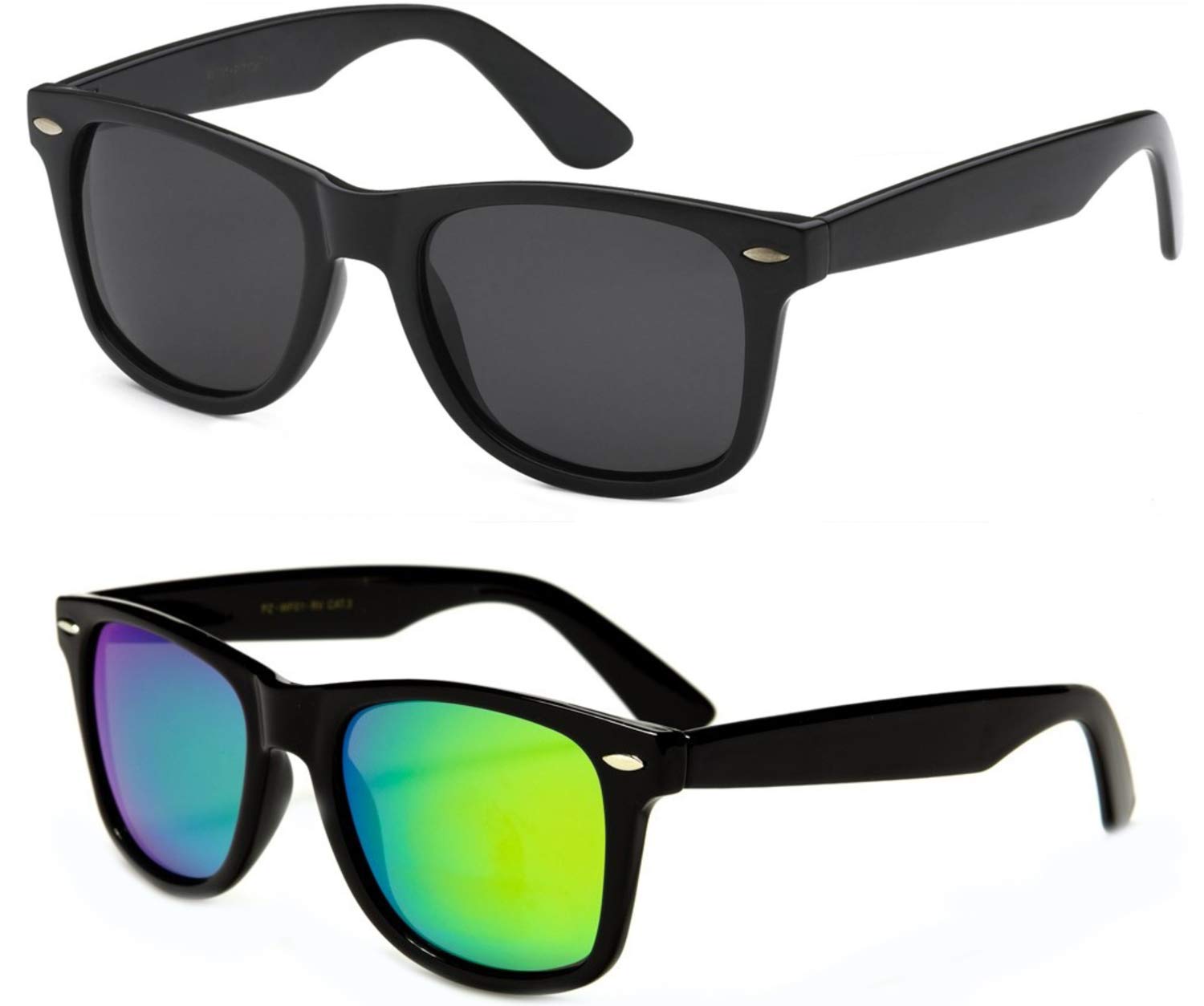 Hillcrusher 2 Pack Classic California Style Adult Polarized Sunglasses Ages 15 - Mature