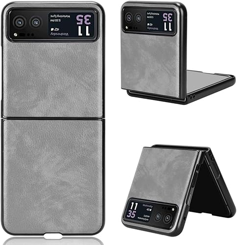 Funda para Motorola Moto Razr 5G 2023, funda para teléfono Motorola Razr 2023, policarbonato duro + funda de piel sintética, a prueba de golpes,