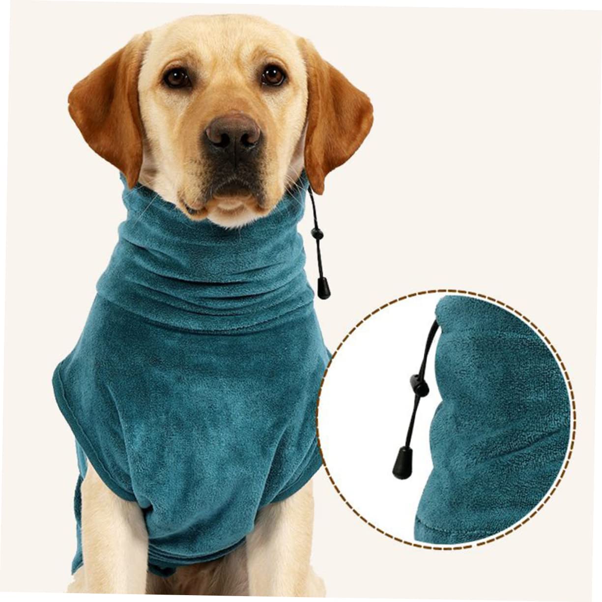 Angoily Accappatoio per Cani ad Asciugatura Rapida con Cintura Regolabile | Colore Verde, Nylon e Poliestere, per Cuccioli e Cani 2-15kg, Autunno e Inverno