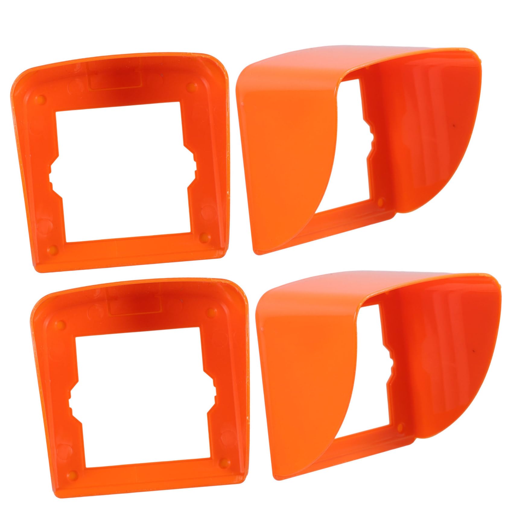 NULYLU 4pcs Waterproof Cover Outside Outlet Cover Outdoor Plug Protector Socket Protector Wall Socket Cover Weatherproof Receptacle Cover Outlet Cover Outdoor Home Supplies Orange Plastic