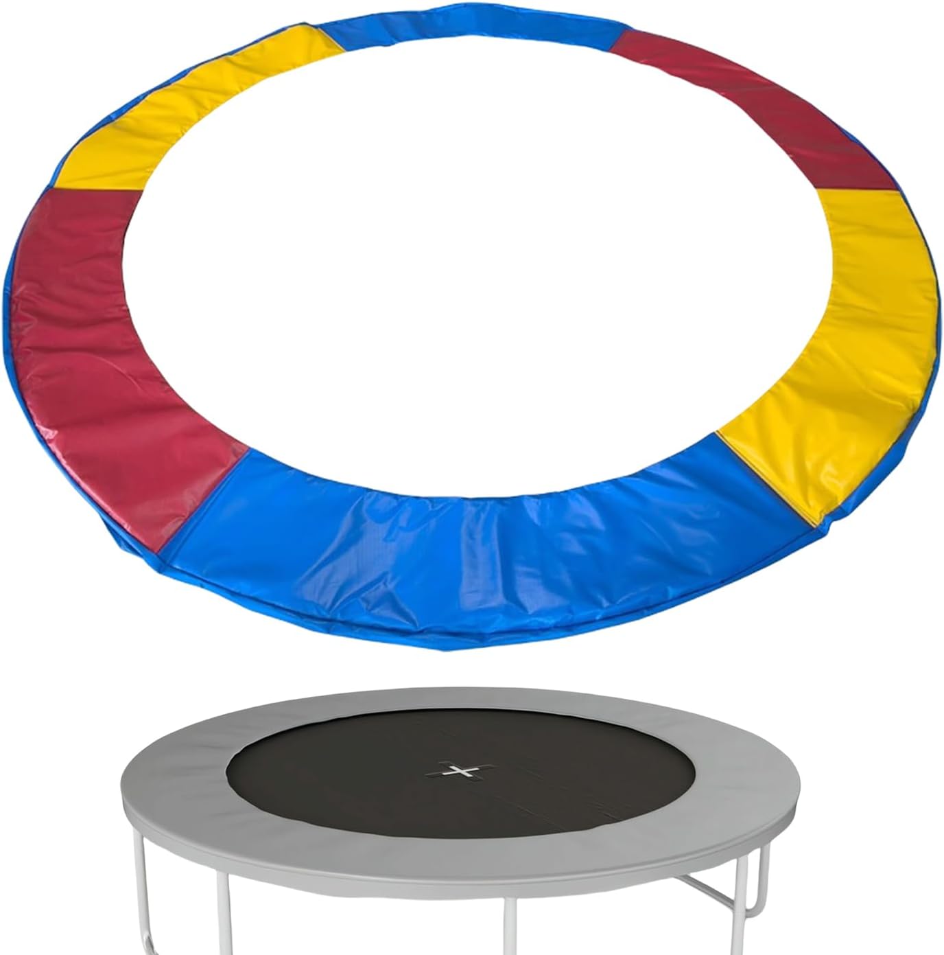 Trampoline Pad, Waterproof and Tear-Resistant, Trampoline Replacement Safety Cover | Dust-Proof Pad Waterproof Protector for Extend The Lifespan Outdoor Weather Damage Playground Backyard Gym Garden