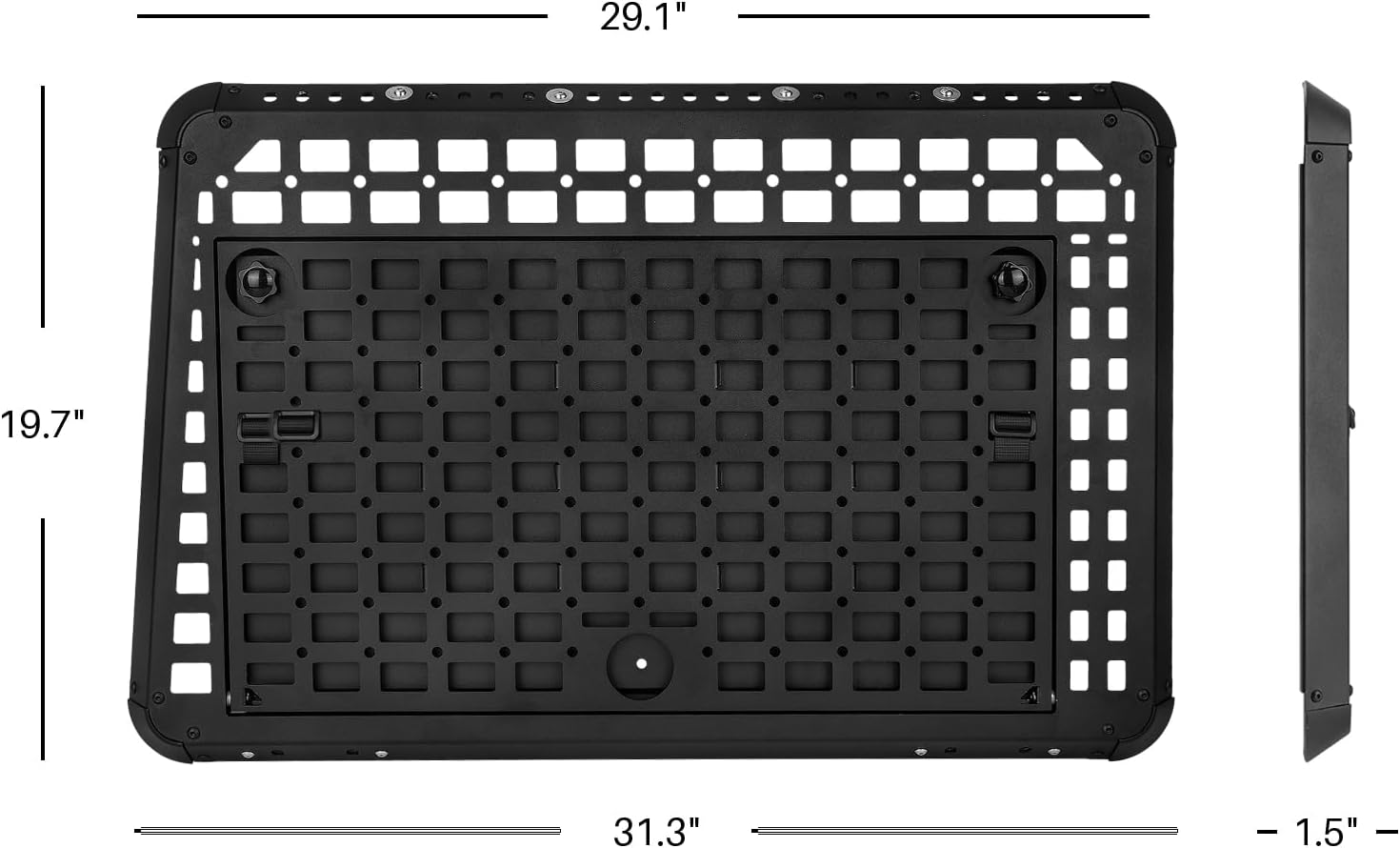 Rear Side Window MOLLE Panel – Rear Window Organizer for MOLLE Accessories, Tactical Modular Storage Panel for Jeep Wrangler JL 2018–2025 Accessories, Passenger Side