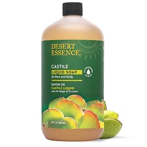 Desert Essence Castile Liquid Soap With Eco-Harvest Tea Tree Oil - 32 Fl Oz - Face Body Cleansing