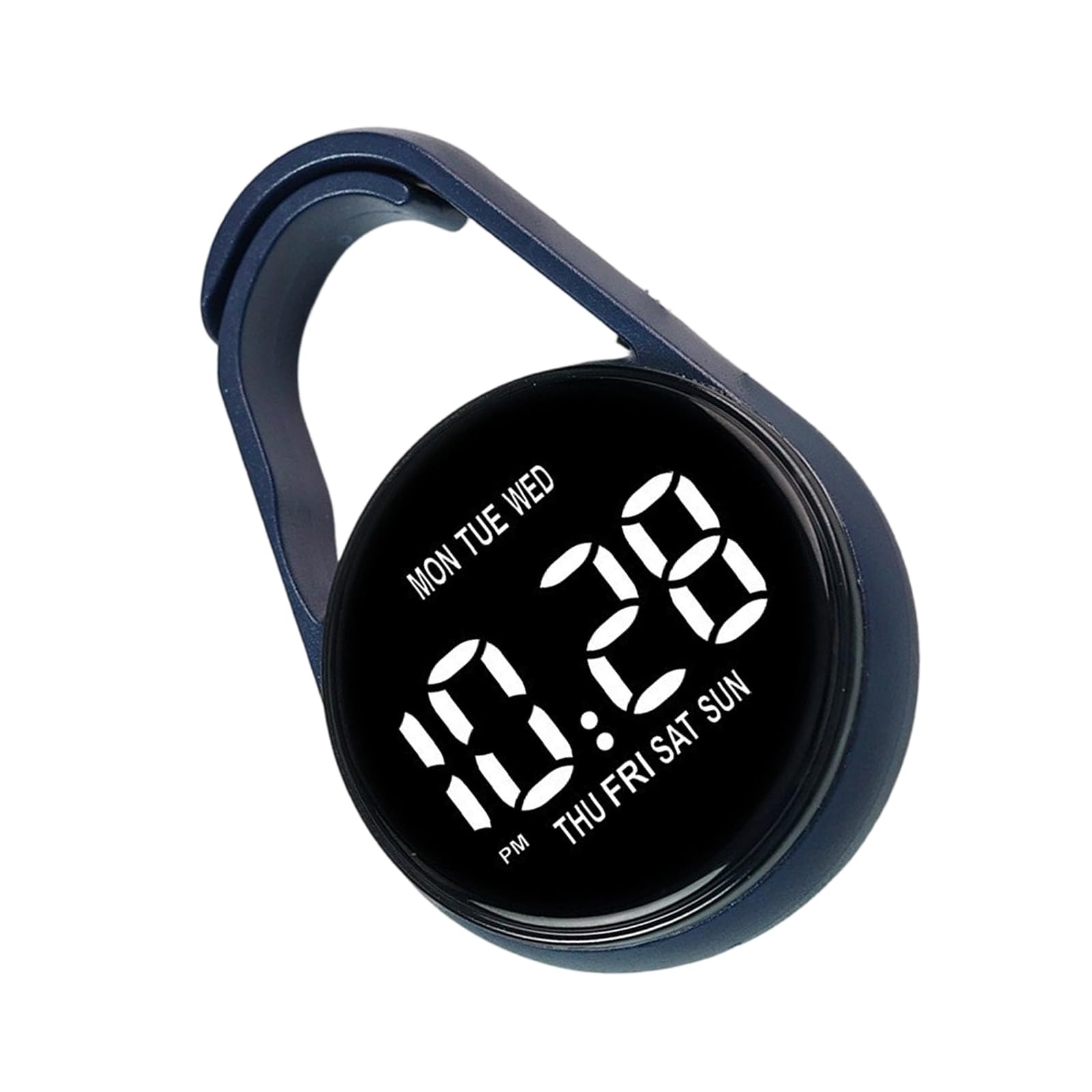 Tsophreniq Touch Control Digital Pocket Watch Keychain Clip for Students Accurate Time LED Display Electronic Clock Accessories Pocket Watch