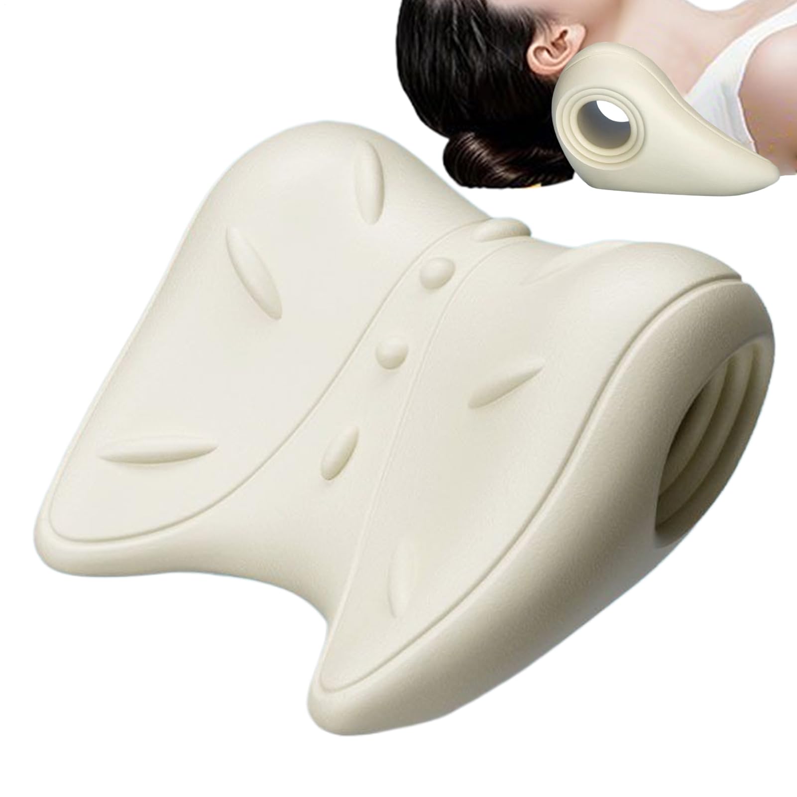 Neck Hump Corrector - Highly Soft PU, Portable Cervical Pillow, Traction Device, Neck Stretcher | Shoulder Support Pillow for Women, Men Home Bed Travel