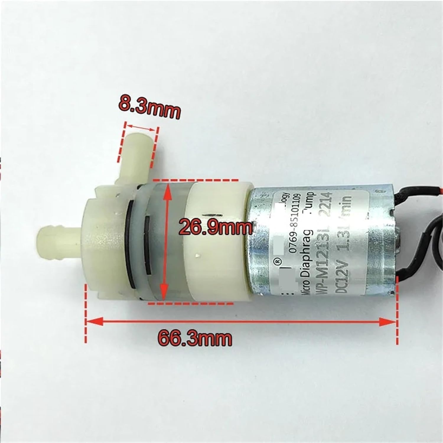 Small 370 Water Pump DC 12V 0.6L-1.3L/Min Self Priming Diaphragm Water Pump Suction Water Pump Large Flow 1Pcs(A)
