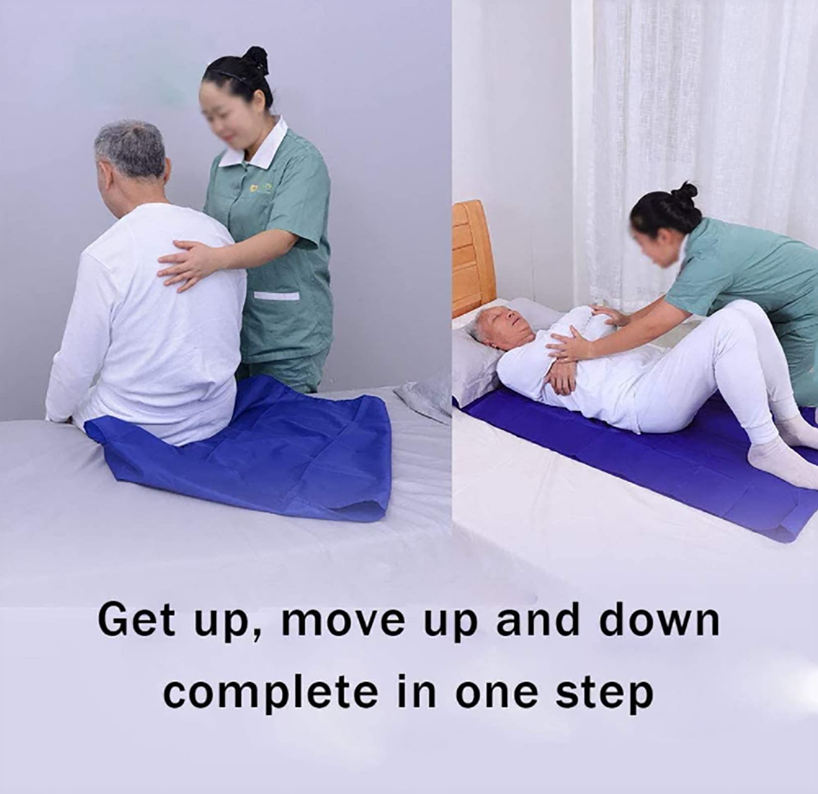 Tabla de transferencia Cinturones,Y reposicionamiento en camas Hospitales y atención domiciliaria, sábanas deslizantes para ayudar en el movimiento de ancianos y discapacitados ( Size : 130X70CM )