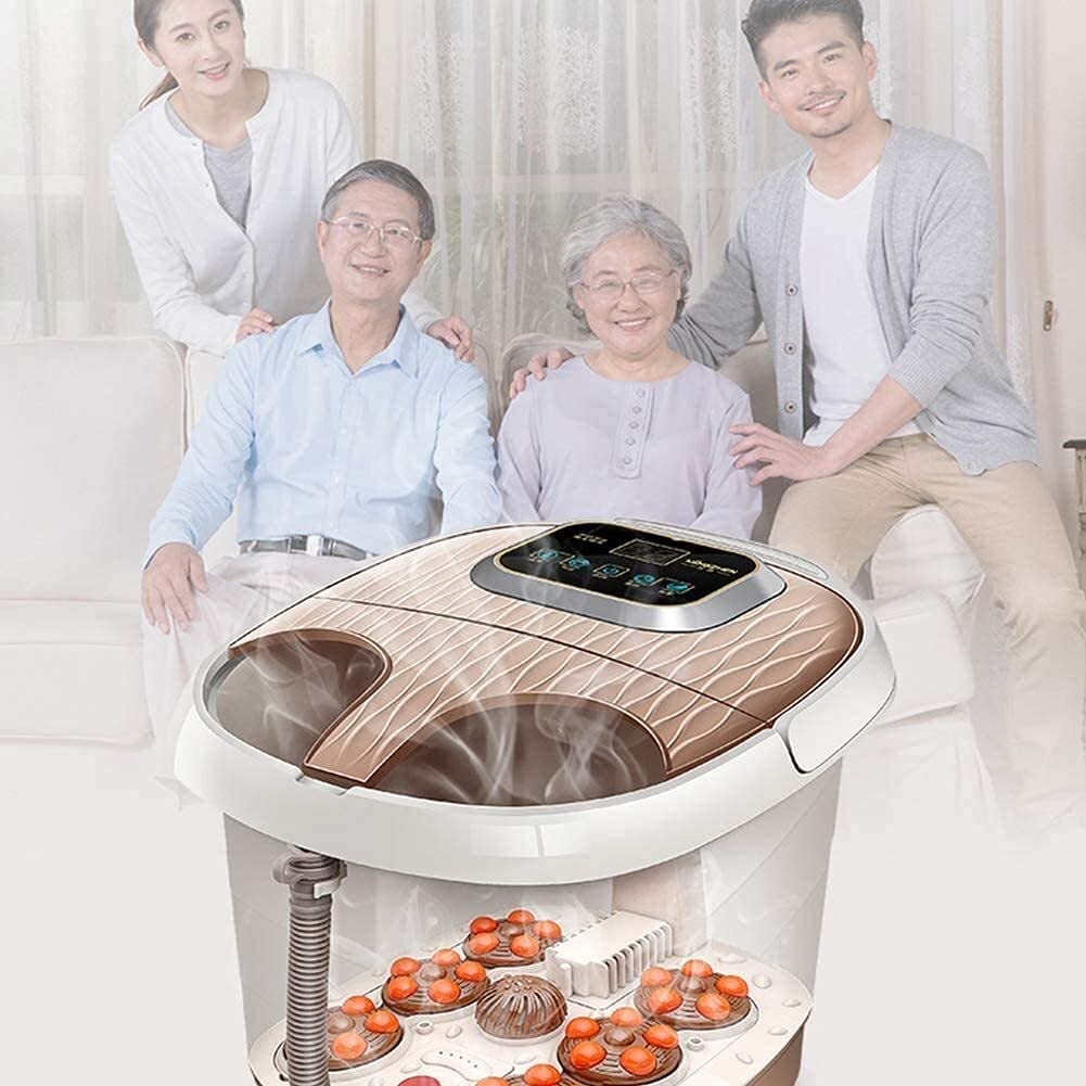 HMTE Massaggiatore Elettrico per pediluvio con Pulsante di Calore Massaggiatore per pediluvio, con massaggiatore Elettrico per Piedi