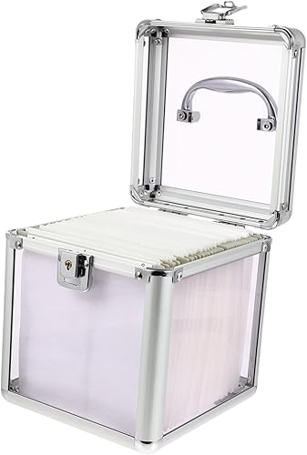 Miniatura 1 de Veemoon 1pc Caja Cd Almacenamiento Caja Soporte Aleación de Aluminio Acrílico