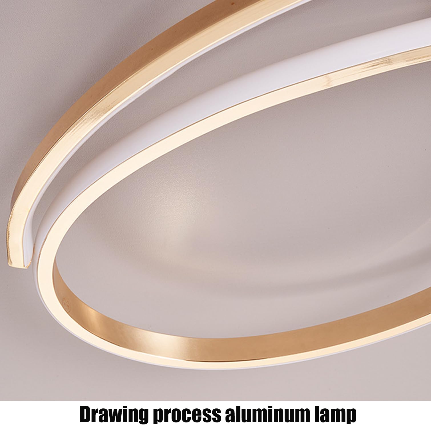Nowoczesna lampa sufitowa LED Oświetlenie sufitowe Ściemnialne ze zdalnym sterowaniem Jadalnia Lampa wisząca Kreatywne oświetlenie sufitowe Nowoczesne oświetlenie wiszące w salonie (Złoty, 100cm)